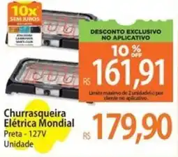 Atacadão Churrasqueira Elétrica Mondial Preta - 127V oferta