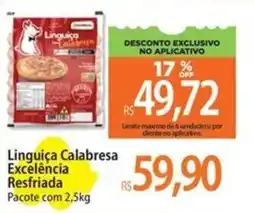 Atacadão Linguiça Calabresa Excelência Resfriada oferta