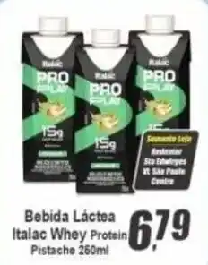 Panelão Bebida Láctea Italac Whey Protein Pistache oferta