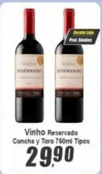 Panelão Vinho reservado concha e toro tipos oferta