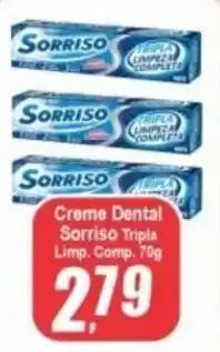 Panelão Creme Dental Sorriso Tripla Limp. Comp. oferta