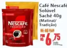 Big Supermercados Café Nescafé Solúvel Sachê 40g (Matinal/Tradição) oferta