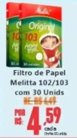 Big Supermercados Filtro de Papel Melitta 102/103 oferta