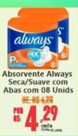 Big Supermercados Absorvente always seca/suave com abas oferta