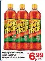 Fort Atacadista Rs - desinfetante pinho trop original desconto 10% 1 litro oferta