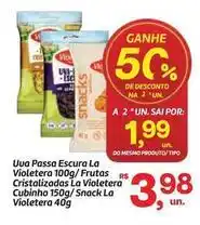 Fort Atacadista La violetera - uva passa escura /fruttas cristalizadas oferta