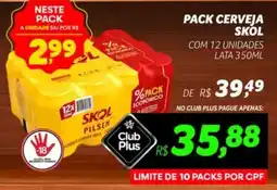 Supermercado Cubatao Pack cerveja skol oferta