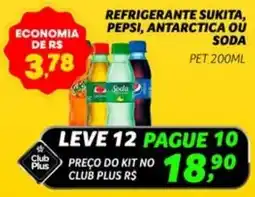 Supermercado Cubatao refrigerante sukita, pepsi, antarctica ou soda oferta