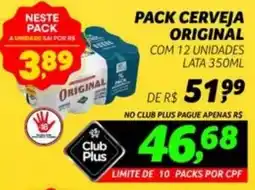 Supermercado Cubatao Pack cerveja original oferta