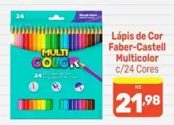 Supermercados Jau Serve Lápis de Cor Faber-Castell Multicolor c/24 Cores oferta