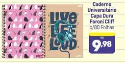 Supermercados Jau Serve Caderno Universitário Capa Dura Foroni Cliff oferta