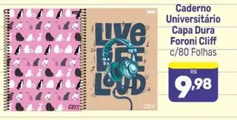 Caderno Universitário Capa Dura Foroni Cliff
