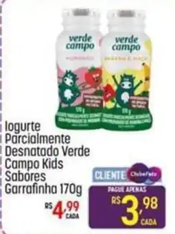 Muffato logurte parcialmente desnatado verde campo kids sabores garrafinha oferta