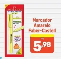 Supermercados Jau Serve Marcador amarelo faber-castell oferta