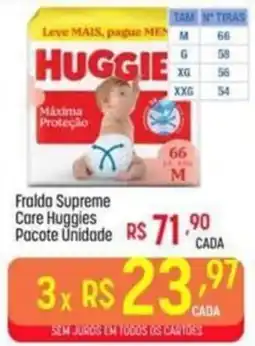 Muffato Fralda supreme care huggies oferta
