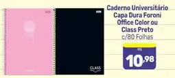 Supermercados Jau Serve Caderno Universitário Capa Dura Foroni Office Color ou Class Preto oferta