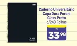 Supermercados Jau Serve Caderno universitário capa dura foroni class preto oferta