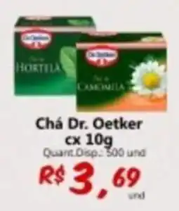 Supermercados Manentti Chá Dr. Oetker oferta