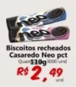 Supermercados Manentti Biscoitos recheados Casaredo Neo pct oferta