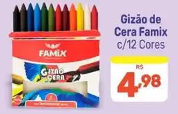 Supermercados Jau Serve Gizão de cera famix c/12 cores oferta