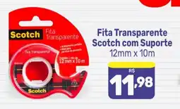 Supermercados Jau Serve Fita transparente scotch com suporte oferta