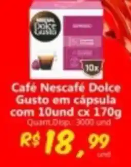 Supermercados Manentti Café Nescafé Dolce Gusto em cápsula oferta
