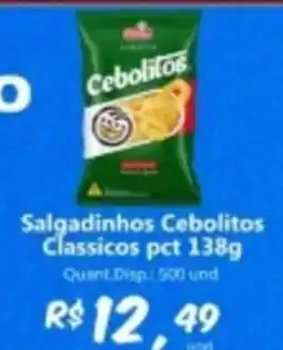 Supermercados Manentti Salgadinhos Cebolitos Classicicos pct oferta