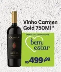 Covabra Supermercados Vinho Carmen Gold oferta