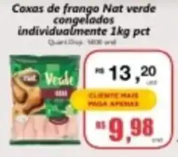 Supermercados Manentti Coxas de frango Nat verde oferta