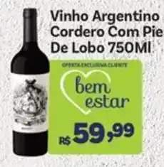 Covabra Supermercados Vinho Argentino Cordero Com Pie De Lobo oferta