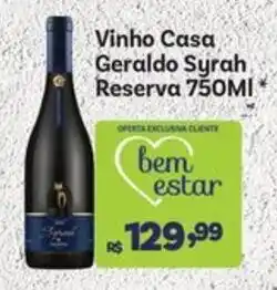 Covabra Supermercados Vinho Casa Geraldo Syrah Reserva oferta