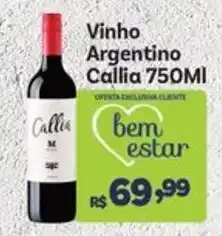 Covabra Supermercados Vinho Argentino Callia oferta