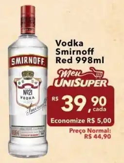 UniSuper Vodka smirnoff red oferta
