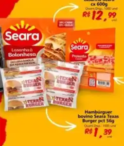 Supermercados Manentti Hambúrguer bovino seara texas burger oferta