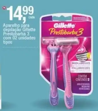 Frangolândia Aparelho para depilação gillette prestobarba 3 oferta
