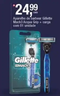 Frangolândia Aparelho de barbear gillette mach3 acqua grip oferta