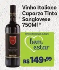 Covabra Supermercados Vinho Italiano Caparzo Tinto Sangiovese oferta