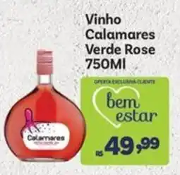Covabra Supermercados Vinho Calamares Verde Rose oferta