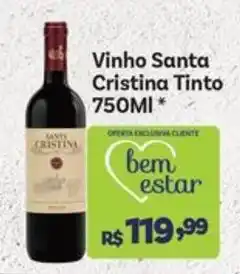 Covabra Supermercados Vinho Santa Cristina Tinto 750ml oferta