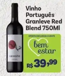 Covabra Supermercados Vinho Português Granleve Red Blend oferta