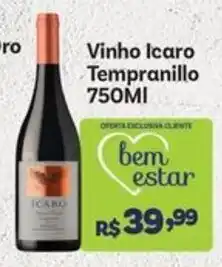 Covabra Supermercados Vinho Icaro Tempranillo oferta