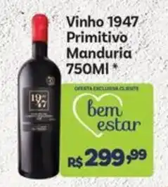Covabra Supermercados Vinho 1947 Primitivo Manduria oferta