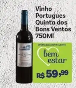 Covabra Supermercados Vinho Portugues Quinta dos Bons Ventos 750mi oferta