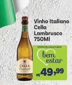 Covabra Supermercados Vinho Italiano Cella Lambrusco oferta