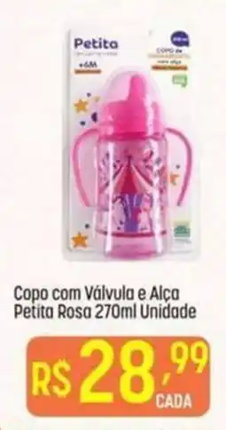 Muffato Copo com Válvula e Alça Petita Rosa oferta