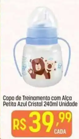 Muffato Copo de treinamento com alça petita azul cristal oferta