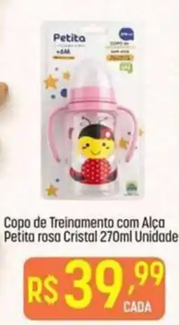 Muffato Copo de treinamento com alça petita rosa cristal oferta