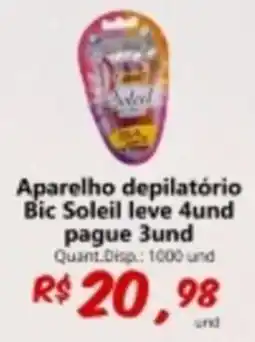 Supermercados Manentti Aparelho depilatório Bic Soleil oferta