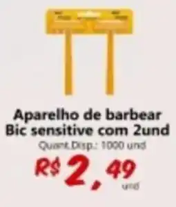 Supermercados Manentti Aparelho de barbear Bic sensitive com 2und oferta