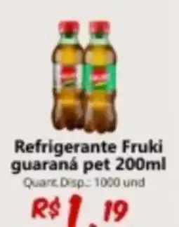 Supermercados Manentti Refrigerante Fruki guaraná pet oferta